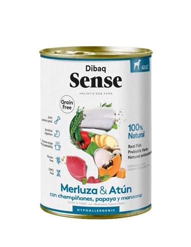 Merluza y Atún Perro Adulto LATA 380gr - Dibaq Sense