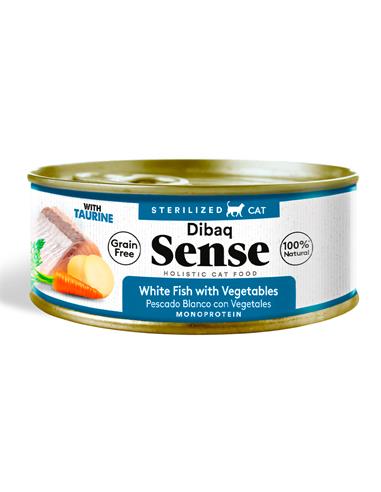 Pescado Blanco con Verduras Gato LATA 70gr - Dibaq Sense