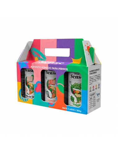 Pack x 3 Latas para Perro 380gr - Sense