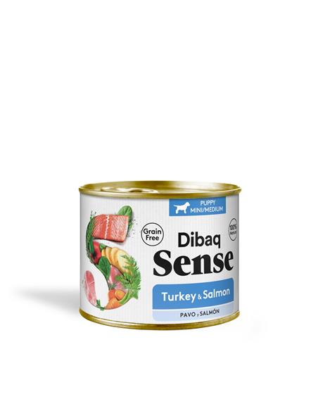 Pavo y Salmón Perro Cachorro LATA 190gr - Dibaq Sense